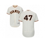 Men's Majestic San Francisco Giants #47 Johnny Cueto Cream Flexbase Authentic Collection MLB Jersey
