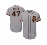 Men's Majestic San Francisco Giants #47 Johnny Cueto Gray Flexbase Authentic Collection MLB Jersey