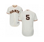 Men's Majestic San Francisco Giants #5 Matt Duffy Cream Flexbase Authentic Collection MLB Jersey