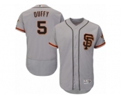Men's Majestic San Francisco Giants #5 Matt Duffy Gray Flexbase Authentic Collection MLB Jersey