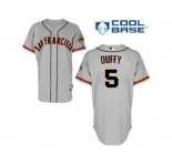 Men's Majestic San Francisco Giants #5 Matt Duffy Replica Grey Road Cool Base MLB Jersey