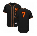 Men's Majestic San Francisco Giants #7 Aaron Hill Black Flexbase Authentic Collection MLB Jersey