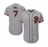 Men's Majestic San Francisco Giants #7 Aaron Hill Gray Flexbase Authentic Collection MLB Jersey