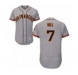 Men's Majestic San Francisco Giants #7 Aaron Hill Grey Flexbase Authentic Collection MLB Jersey
