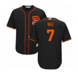 Men's Majestic San Francisco Giants #7 Aaron Hill Replica Black Alternate Cool Base MLB Jersey