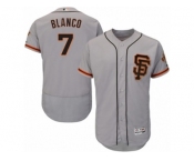 Men's Majestic San Francisco Giants #7 Gregor Blanco Gray Flexbase Authentic Collection MLB Jersey
