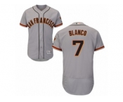 Men's Majestic San Francisco Giants #7 Gregor Blanco Grey Flexbase Authentic Collection MLB Jersey