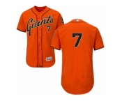 Men's Majestic San Francisco Giants #7 Gregor Blanco Orange Flexbase Authentic Collection MLB Jersey