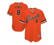 Men's Majestic San Francisco Giants #8 Hunter Pence Authentic Orange 1978 Turn Back The Clock MLB Jersey