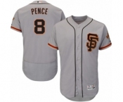 Men's Majestic San Francisco Giants #8 Hunter Pence Gray Flexbase Authentic Collection MLB Jersey