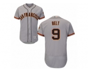 Men's Majestic San Francisco Giants #9 Brandon Belt Grey Flexbase Authentic Collection MLB Jersey