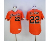 Men's San Francisco Giants #22 Will Clark Majestic Orange 1978 Turn Back The Clock Flex Base Jersey