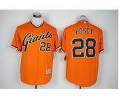 Men's San Francisco Giants #28 Buster Posey Majestic Orange 1978 Turn Back The Clock Cool Base Jersey