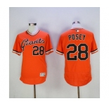 Men's San Francisco Giants #28 Buster Posey Majestic Orange 1978 Turn Back The Clock Flex Base Jersey