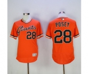 Men's San Francisco Giants #28 Buster Posey Majestic Orange 1978 Turn Back The Clock Flex Base Jersey