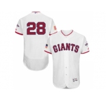 Men's San Francisco Giants #28 Buster Posey White Stitched 2016 Fashion Stars & Stripes Flex Base Baseball Jersey