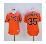 Men's San Francisco Giants #35 Brandon Crawford Majestic Orange 1978 Turn Back The Clock Flex Base Jersey