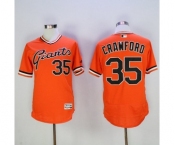 Men's San Francisco Giants #35 Brandon Crawford Majestic Orange 1978 Turn Back The Clock Flex Base Jersey