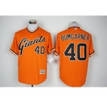 Men's San Francisco Giants #40 Madison Bumgarner Majestic Orange 1978 Turn Back The Clock Cool Base Jersey