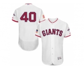 Men's San Francisco Giants #40 Madison Bumgarner White Stitched 2016 Fashion Stars & Stripes Flex Base Baseball Jersey