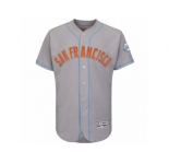 Men's San Francisco Giants Majestic Blank Gray Fashion 2016 Father's Day Flex Base Team Jersey