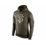 Men's San Francisco Giants Nike Olive Salute To Service KO Performance Hoodie