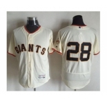San Francisco Giants #28 Buster Posey Cream Flexbase Authentic Collection Stitched Baseball Jersey
