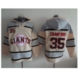 San Francisco Giants #35 Brandon Crawford Cream Sawyer Hooded Sweatshirt MLB Hoodie