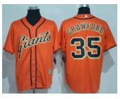 San Francisco Giants #35 Brandon Crawford Orange New Cool Base Alternate Stitched MLB Jersey