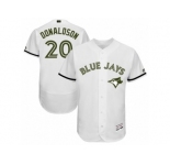 Men 2017 Memorial Day Toronto Blue Jays #20 Josh Donaldson Flex Base Jersey