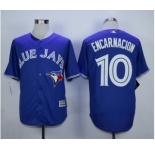 Men Toronto Blue Jays #10 Edwin Encarnacion Blue 2016 Official Cool Base Jersey