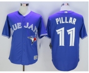 Men Toronto Blue Jays #11 Kevin Pillar Blue 2016 Official Cool Base Jersey