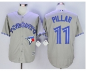 Men Toronto Blue Jays #11 Kevin Pillar Gray 2016 Official Cool Base Jersey