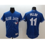 Men Toronto Blue Jays #11 Kevin Pillar Majestic blue Flexbase Authentic Collection Player Jersey