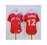 Men Toronto Blue Jays #12 Roberto Alomar Majestic Red Flexbase Authentic Collection Player Jersey