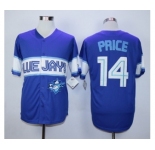Men Toronto Blue Jays #14 David Price Blue Exclusive 2016 Official Cool Base Jersey