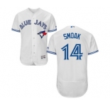 Men Toronto Blue Jays #14 justin smoak Majestic White Flexbase Authentic Collection Player Jersey[smoak]