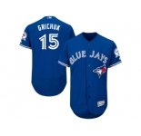 Men Toronto Blue Jays #15 Randal Grichuk Blue Flexbase Authentic Collection Stitched MLB Jersey