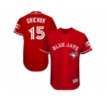 Men Toronto Blue Jays #15 Randal Grichuk Red Flexbase Authentic Collection Canada Day Stitched MLB Jersey