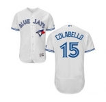 Men Toronto Blue Jays #15 chris colabello Majestic White Flexbase Authentic Collection Player Jersey