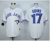 Men Toronto Blue Jays #17 Ryan Goins White 2016 Official Cool Base Jersey