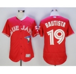 Men Toronto Blue Jays #19 Jose Bautista Majestic Red Flexbase Authentic Collection Player Jersey