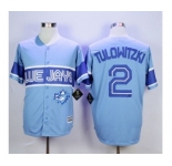 Men Toronto Blue Jays #2 Troy Tulowitzki Light Blue Exclusive 2016 Official Cool Base Jersey