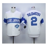 Men Toronto Blue Jays #2 Troy Tulowitzki White Exclusive 2016 Official Cool Base Jerse