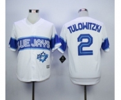 Men Toronto Blue Jays #2 Troy Tulowitzki White Exclusive 2016 Official Cool Base Jerse