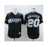 Men Toronto Blue Jays #20 Josh Donaldson Black 2008 Turn Back The Clock Stitched MLB Jersey