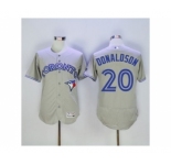 Men Toronto Blue Jays #20 Josh Donaldson Majestic Gray Flexbase Authentic Collection Player Jersey