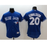 Men Toronto Blue Jays #20 Josh Donaldson Majestic blue Flexbase Authentic Collection Player Jersey