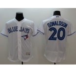 Men Toronto Blue Jays #20 Josh Donaldson Majestic white Flexbase Authentic Collection Player Jersey