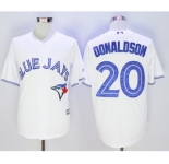 Men Toronto Blue Jays #20 Josh Donaldson White 2016 Official Cool Base Jersey